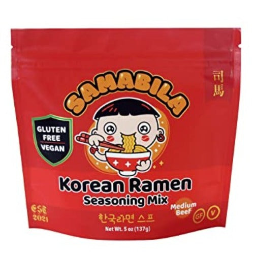 SAMABILA Korean Ramen Seasoning Mix - Gluten Free - Vegan 5 Ounce (Pac –  myramenbox