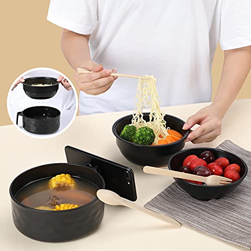 Microwave Ramen Bowl Set, Noodle Bowls With Lid And Spoon