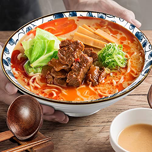 Ceramic Ramen Large Noodle Bowls with Spoons and Chopsticks – myramenbox