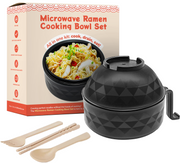 3-in-1 Microwave Ramen Cooker, Ramen Bowl With Chopsticks and Spoon